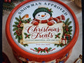 Snowman Approved Christmas chocolate tub sticker