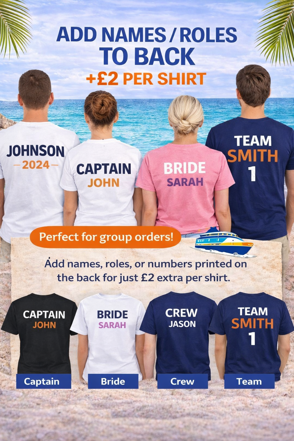 Custom Cruise Group T Shirts Personalised Family Holiday Shirts Bulk Order