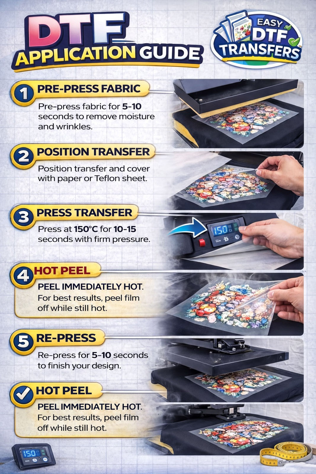 Custom DTF Gang Sheet 58cm (22in) Wide | By The Metre | UK Print