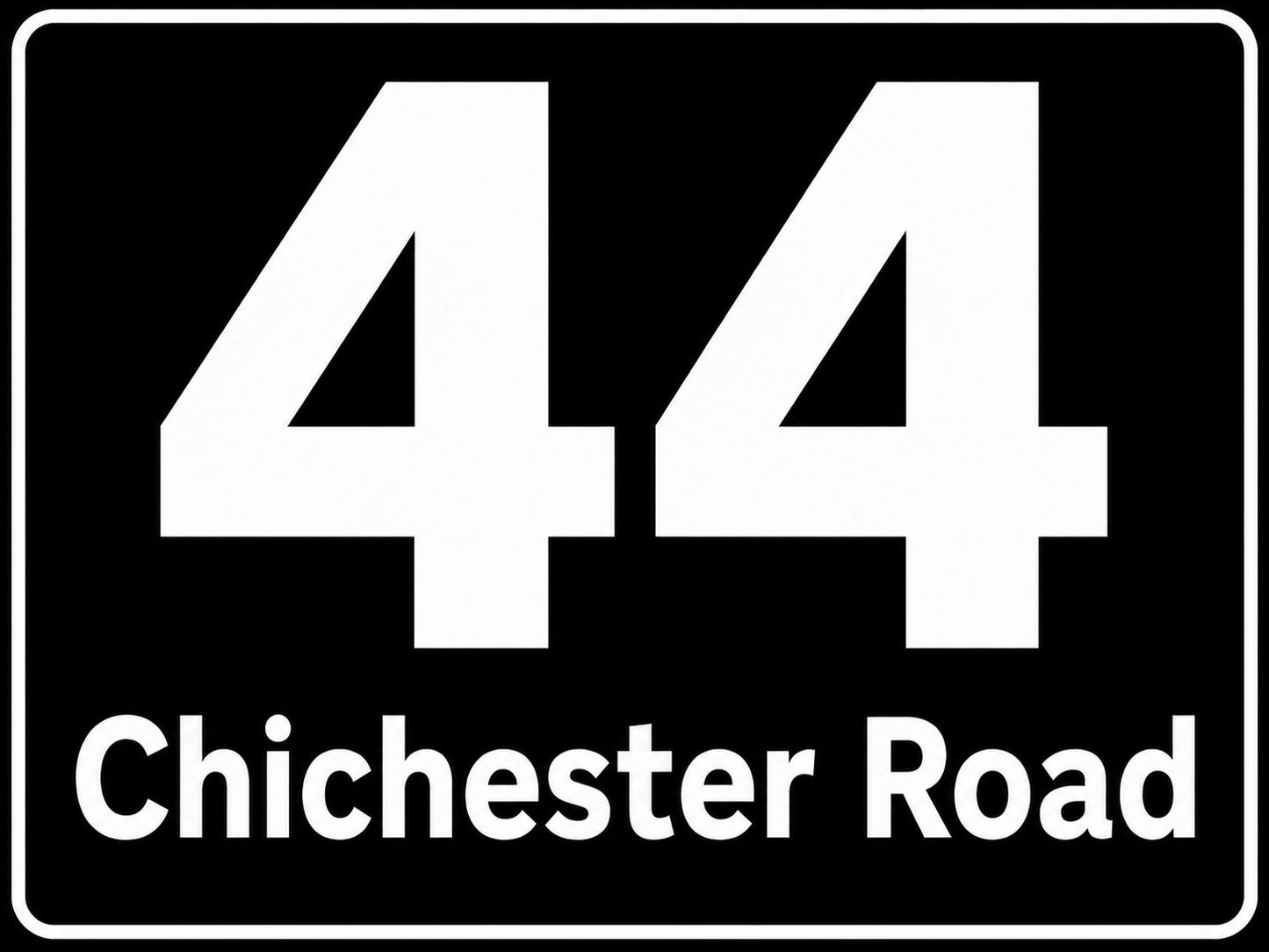 Personalised House Number and Street  name Bin Stickers – Basic Design