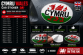 Cymru Wales Car Sticker – Welsh Flag & Dragon