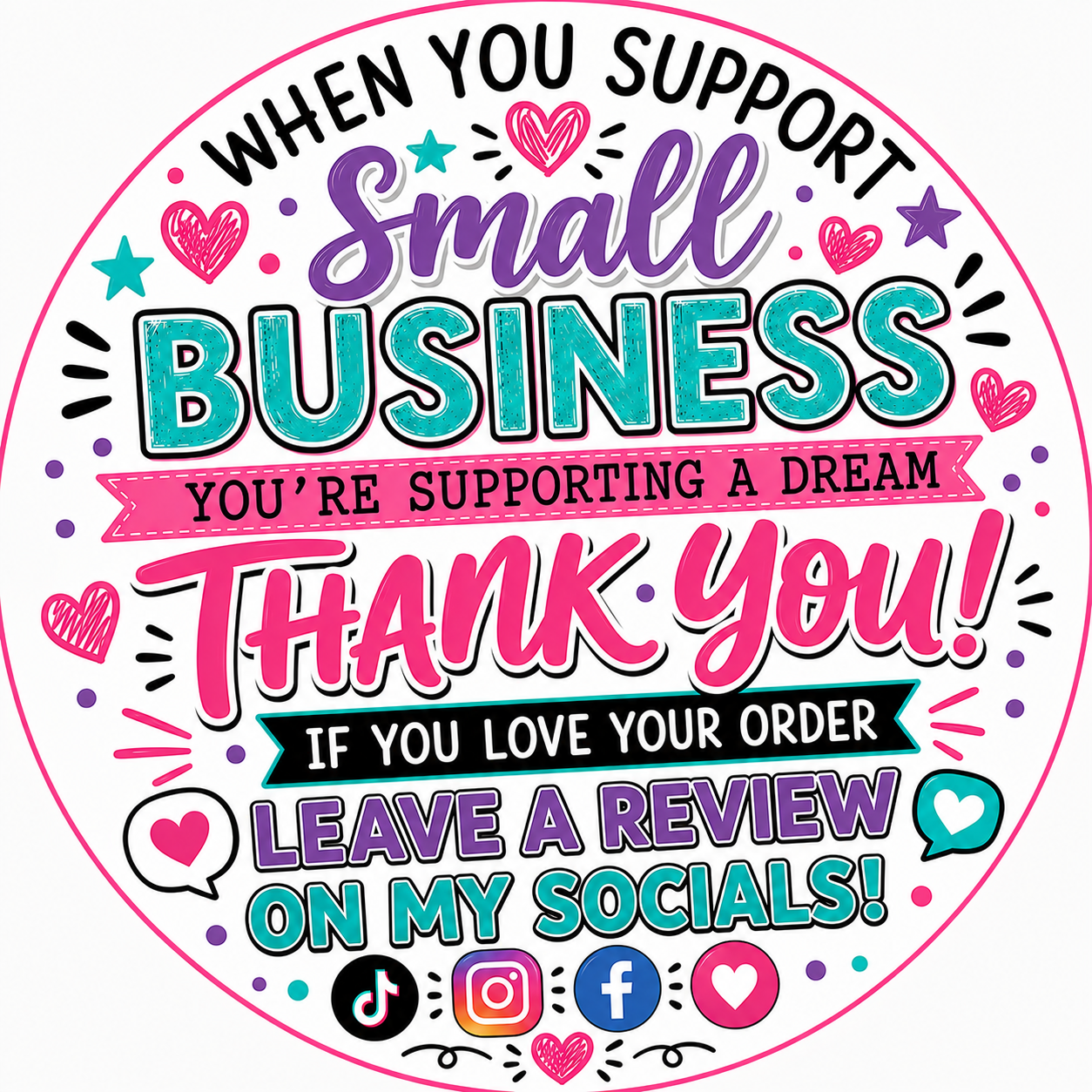 Small Business Thank You Stickers – Thank You for Supporting My Small Business – Packaging Stickers