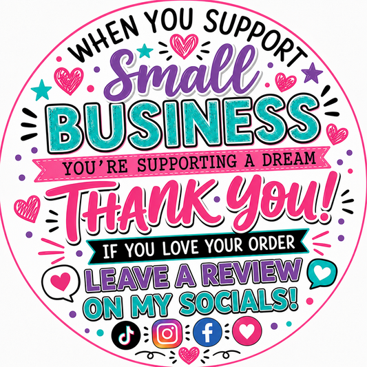 Small Business Thank You Stickers – Thank You for Supporting My Small Business – Packaging Stickers