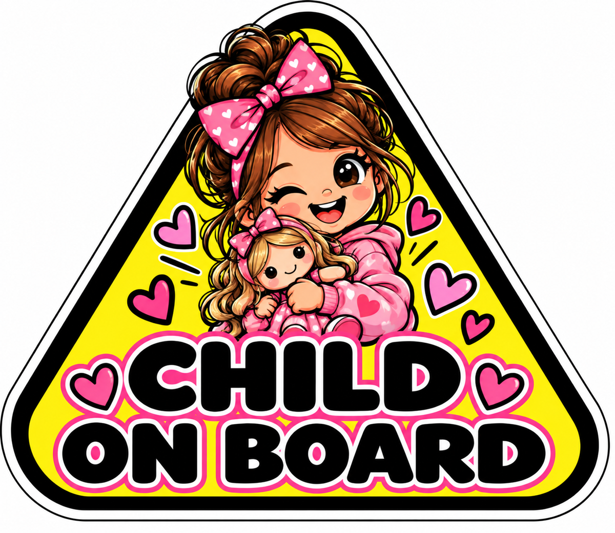 Child on Board girl with doll design