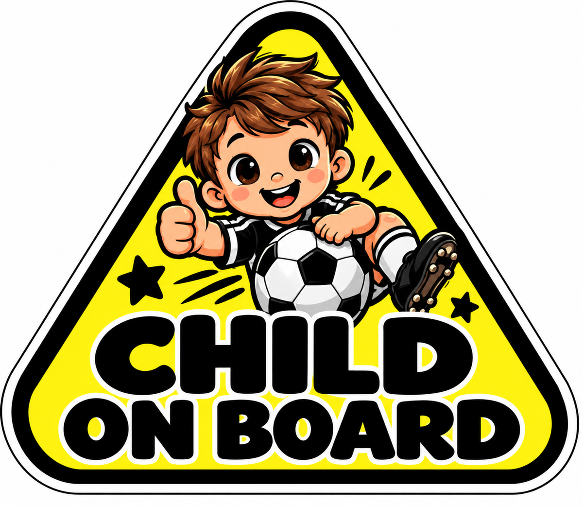 Child on Board football boy design