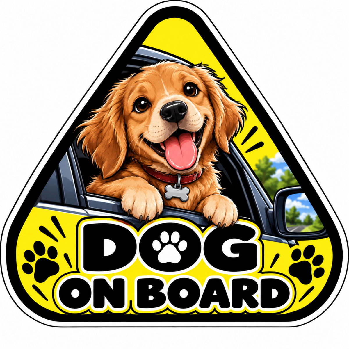 Dog on Board dog looking out window