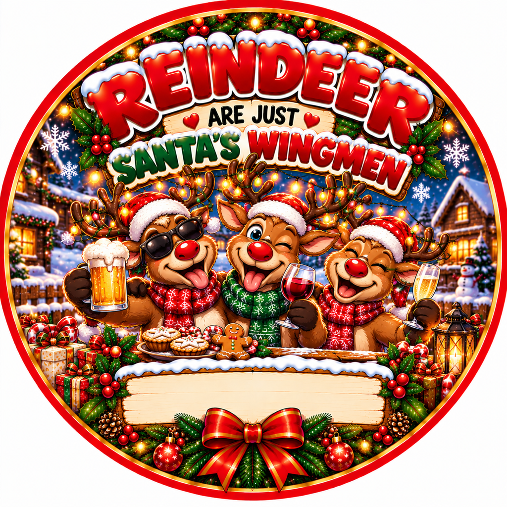 Officially on the Nice-ish List Christmas chocolate tub sticker