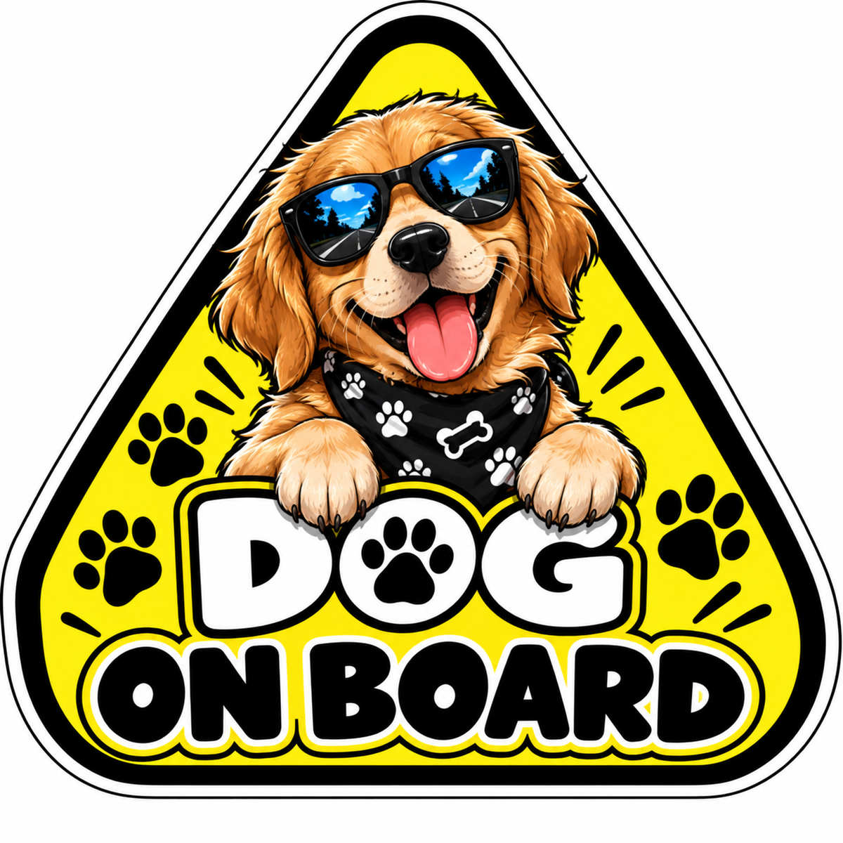 Example cartoon dog sticker style