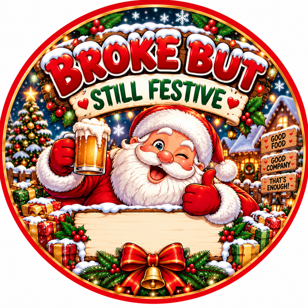Christmas cocoa Santa chocolate tub sticker