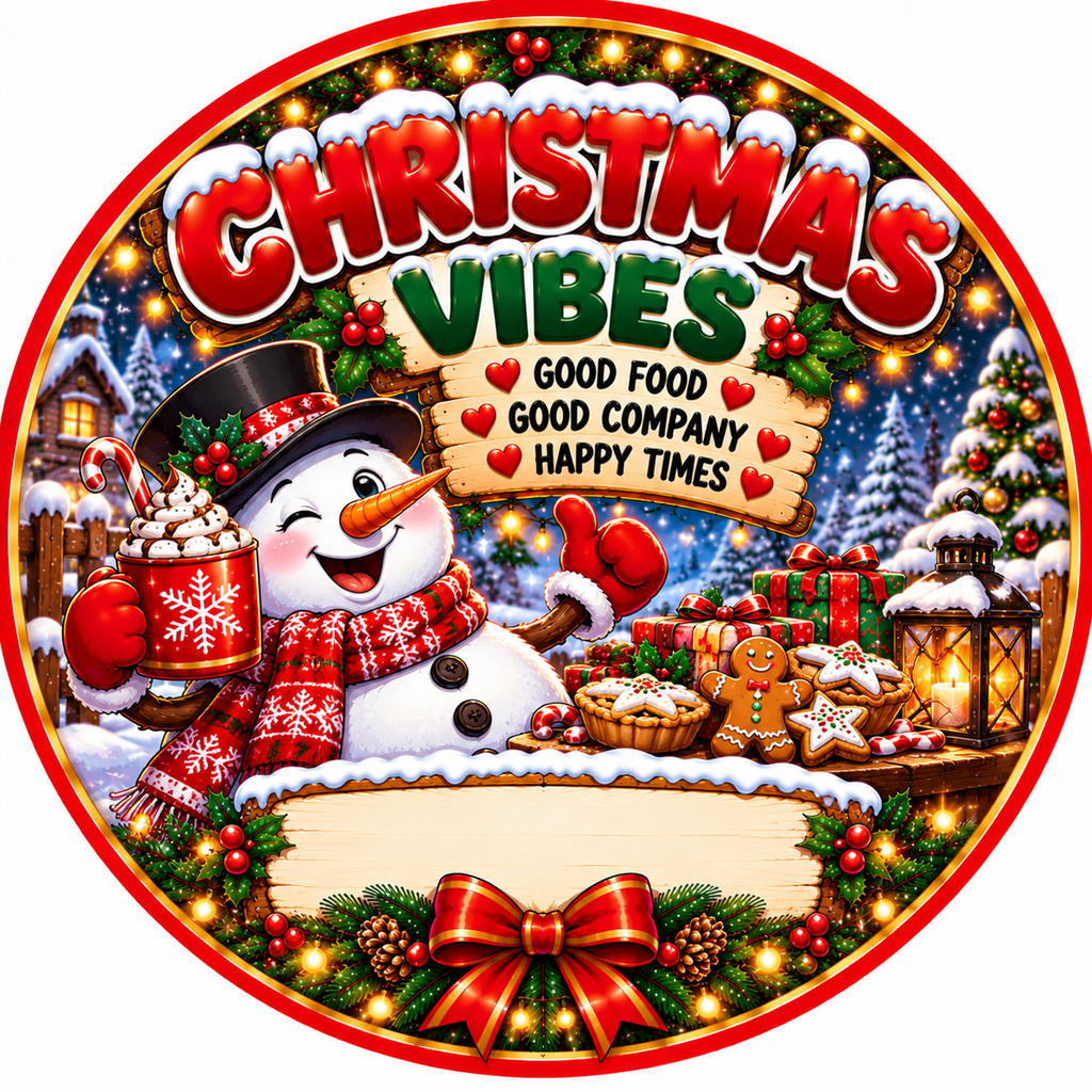 Diets Can Wait Christmas chocolate tub sticker