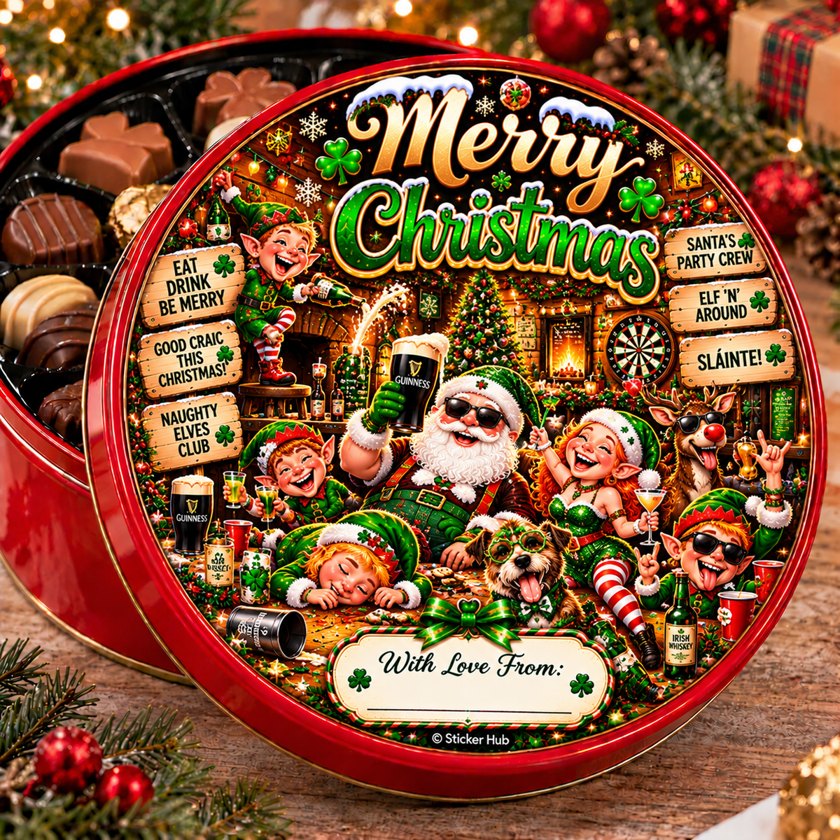 Santa’s Irish Elf Workshop — mischievous elves and presents