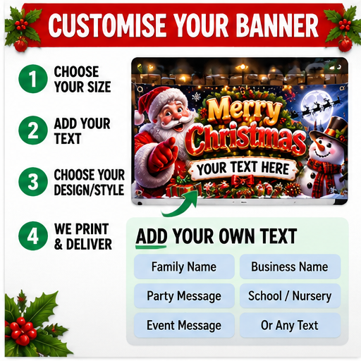How to personalise your Christmas banner