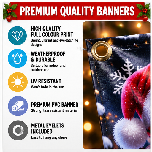 Premium quality Christmas banner material and printing