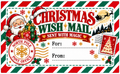 Christmas Wish Mail – Sent with Magic Santa Mail sticker, 3 x 2 inches