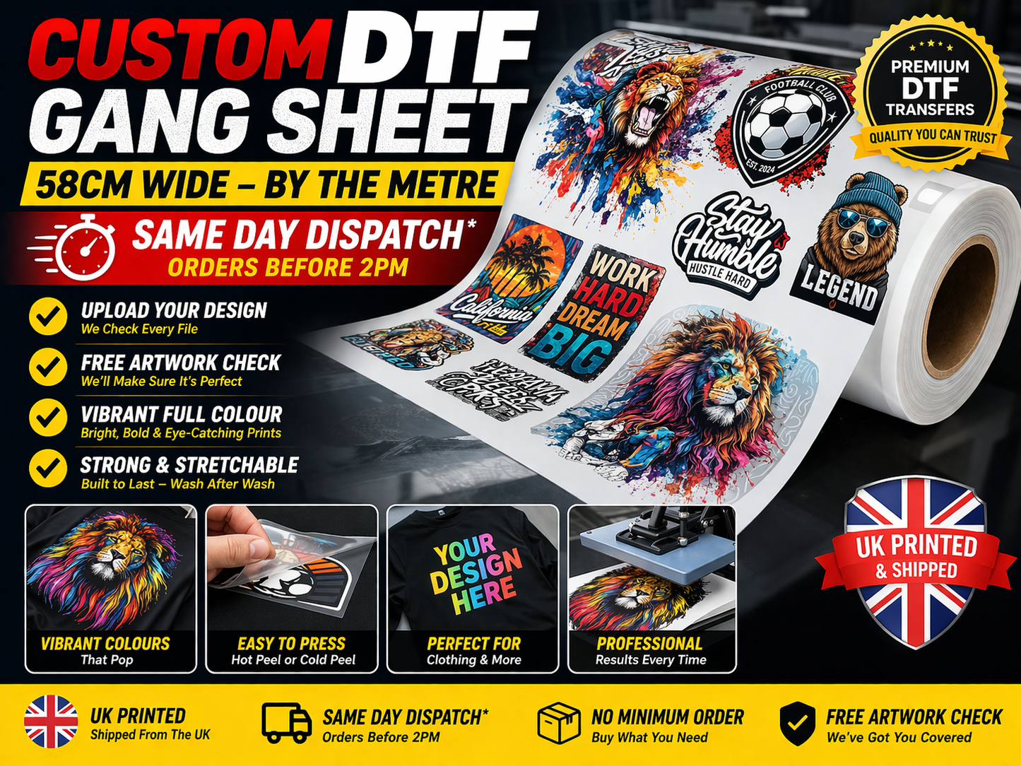 Custom DTF Transfers – Ready to Press | Upload Your Own Design