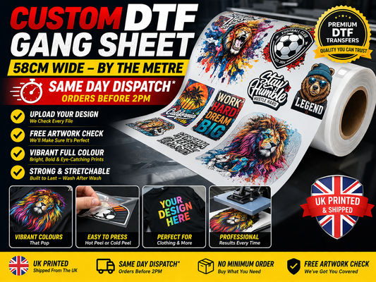 Custom DTF Transfers – Ready to Press | Upload Your Own Design