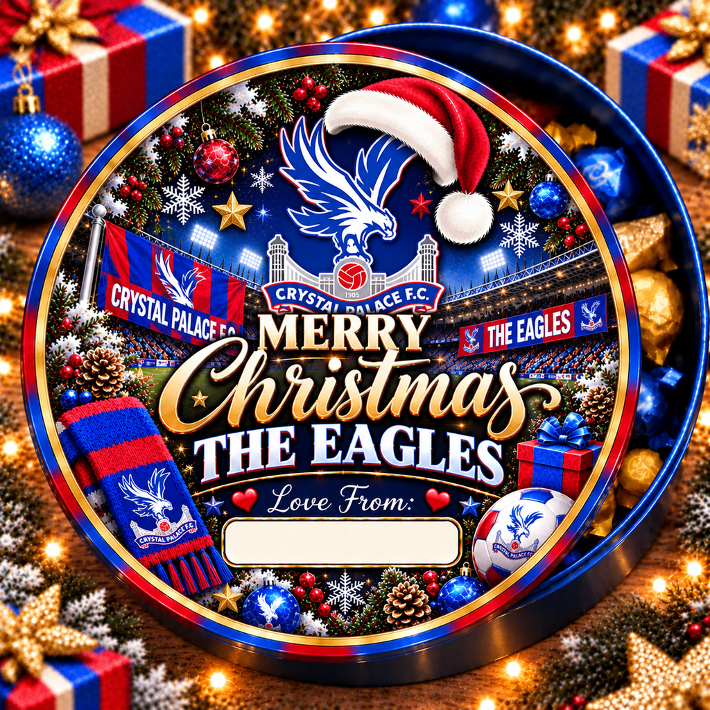 Crystal Palace – The Eagles Christmas chocolate tub sticker