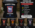 Football Team Wheelie Bin Sticker – Personalised Outdoor Vinyl