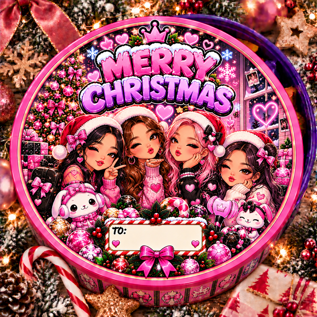 Kids & Teens Christmas chocolate tub sticker – Christmas Unicorn