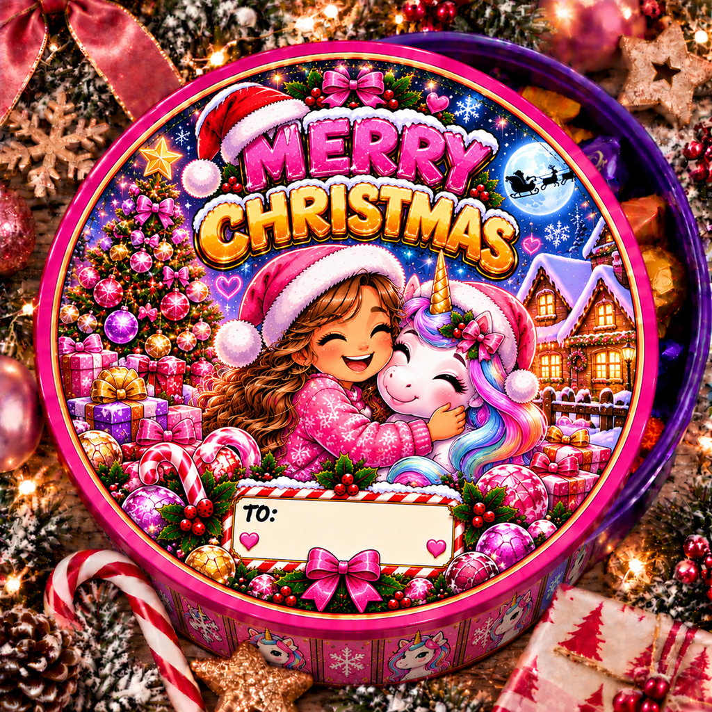 Kids & Teens Christmas chocolate tub sticker – K-Pop Group