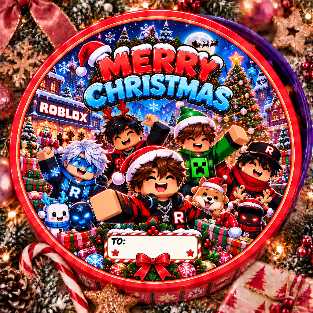 Kids & Teens Christmas chocolate tub sticker – Saja Boys