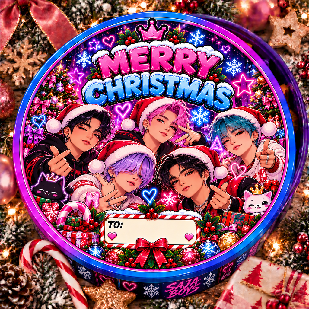 Kids & Teens Christmas chocolate tub sticker – Blues