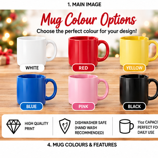 Available mug colour options