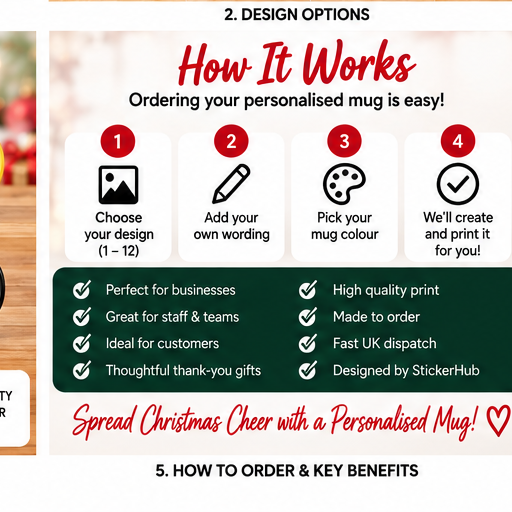 How to order a personalised business Christmas mug