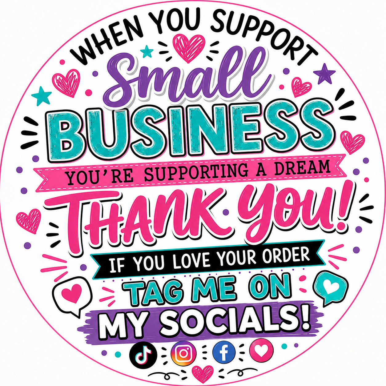 Small Business Thank You Stickers – Thank You for Supporting My Small Business – Packaging Stickers